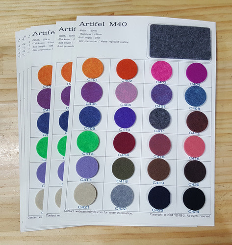 Artifel M40 color table