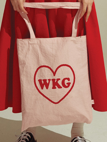 WKG 로고 에코백 핑크
