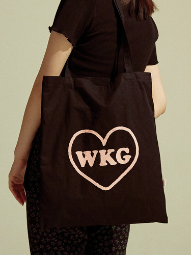 WKG 로고 에코백 블랙