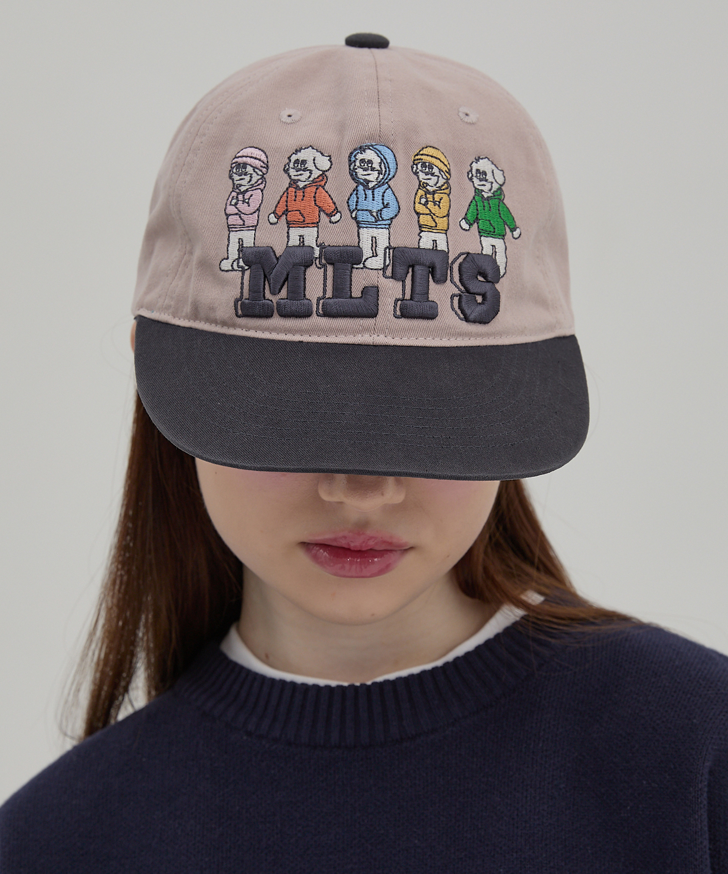 ★Wai Kei★ 5 Maltese Two-Tone Ball Cap Dust Pink YKBE01AC01 5 Maltese Two-tone Ball Cap DUST PINK - waikei