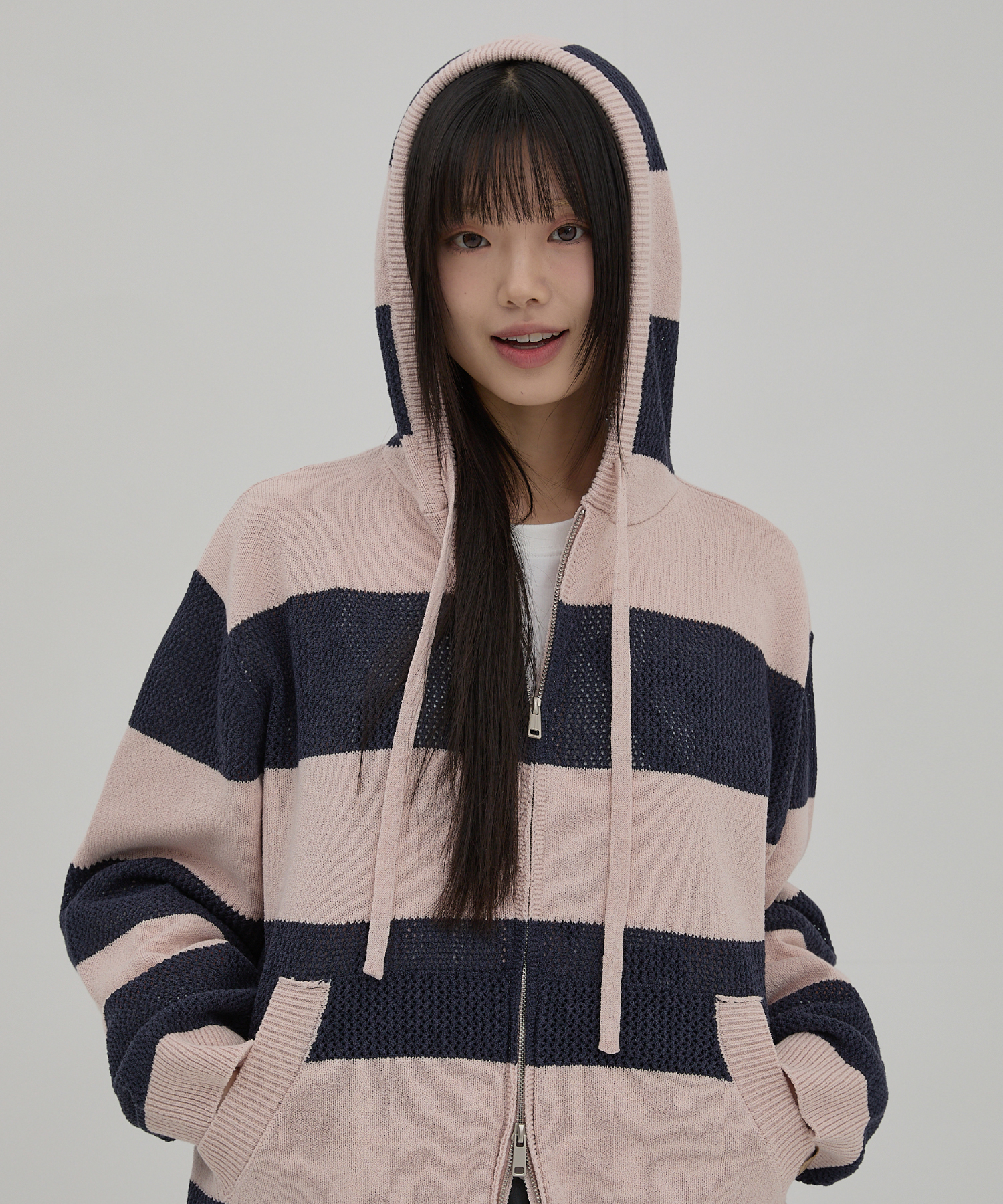 ⭐️最後の値下げ⭐️【kayle】WOOOL KNIT VEST ピンク×グレー