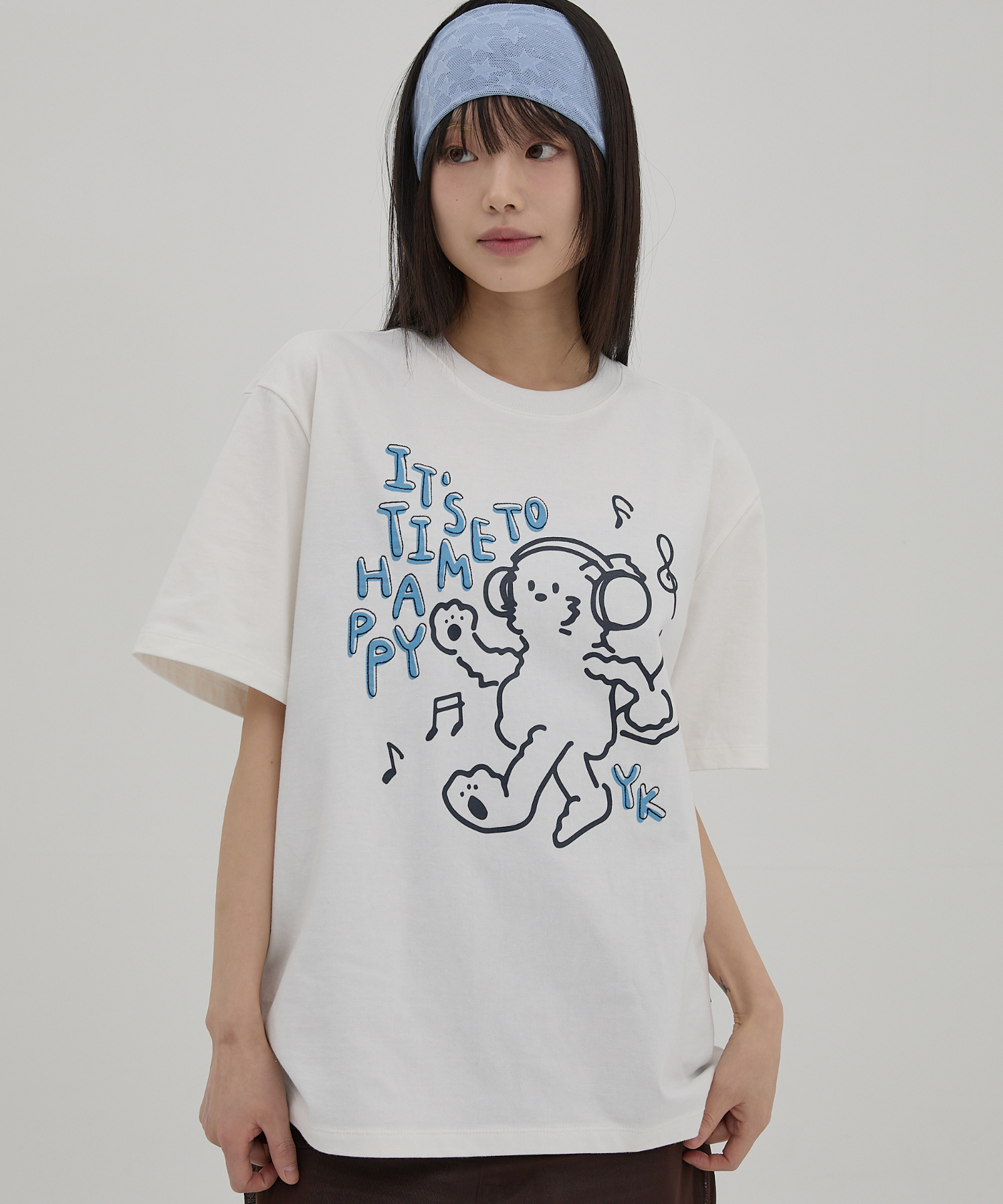 [Wai Kei] I am HAPPY 半袖Tシャツ (3 color) MUSINSA | WAI KEI I am HAPPY short sleeve t-shirt white
