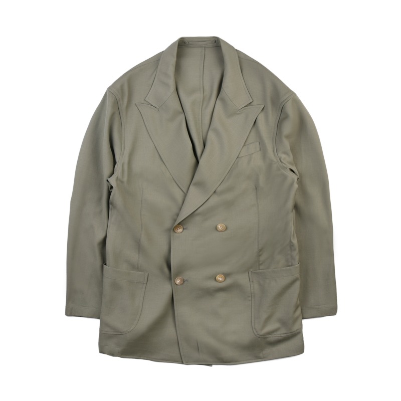 BROWNYARD Utility Double Breasted Jacket &quot;Light Olive&quot;