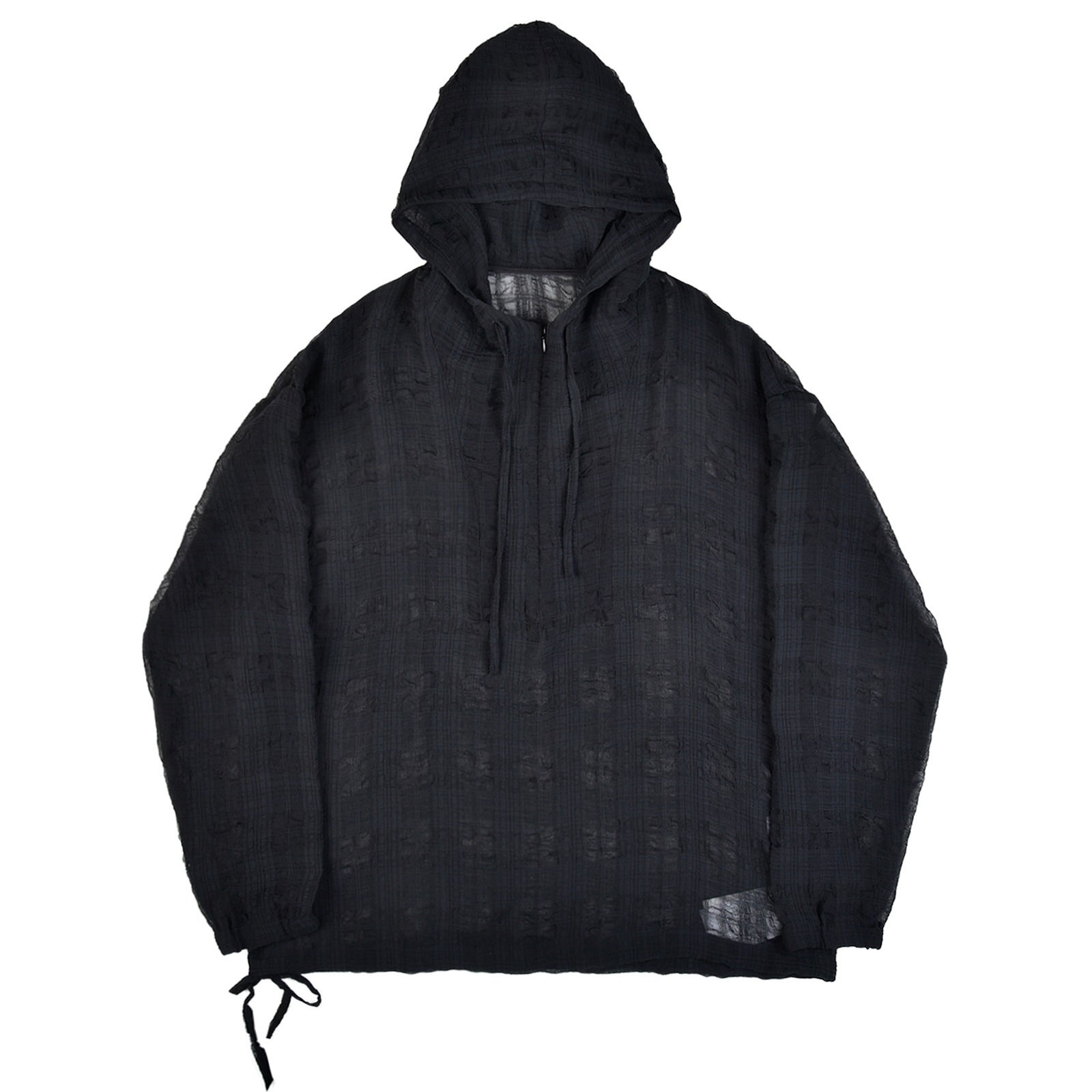 YOUTH Woven Hooded Jumper &quot;Black Check&quot;