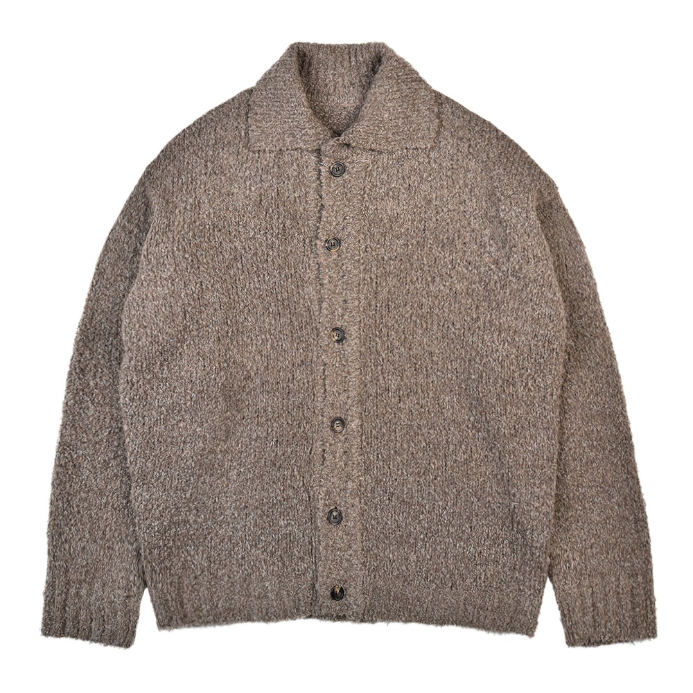 YOUTH Brushed Knit Collar Cardigan &quot;Brown&quot;