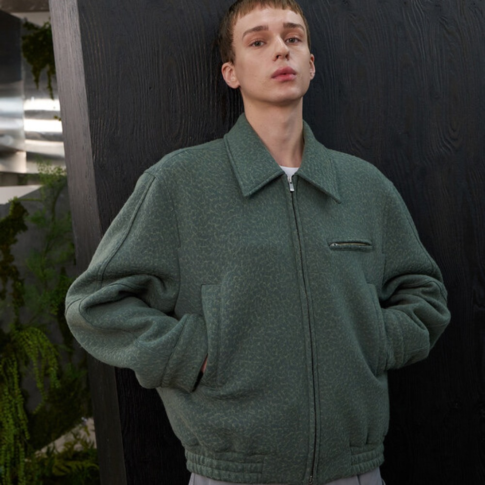 YIYAE Lips Welt Drizzler Jacket &quot;Pile Green&quot;