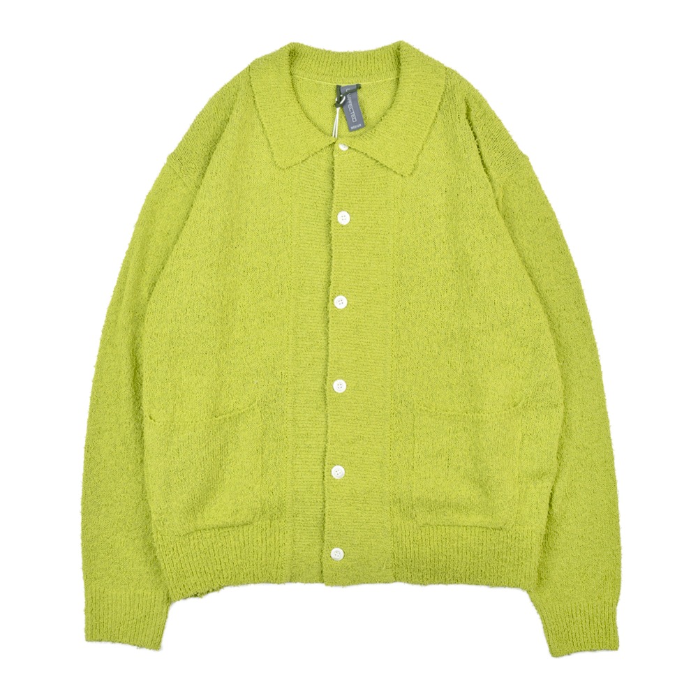 UNAFFECTED Boucle Shirt Cardigan &quot;Lime&quot;