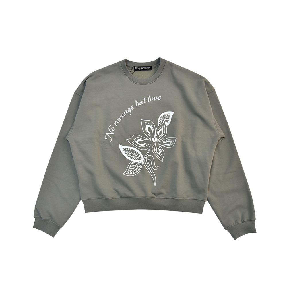 POLYSOOEM Love Flower Sweatshirt &quot;Khaki&quot;