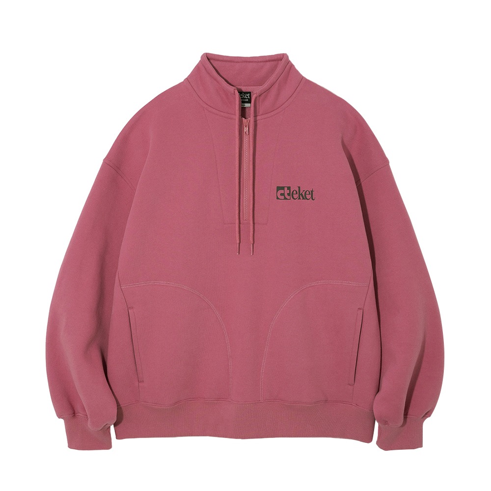 TEKET Plan Half Zip-Up Sweatshirt &quot;Pink&quot;