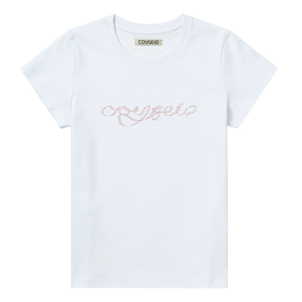 Coyseio Ribbon Side Strap T-Shirts &quot;White&quot;