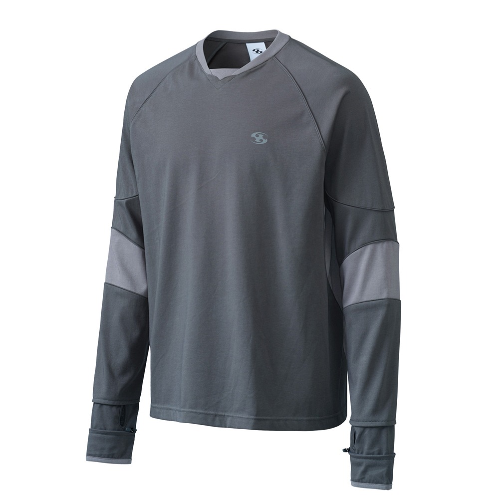 SANSANGEAR Piping Block Long Sleeves &quot;Charcoal&quot;
