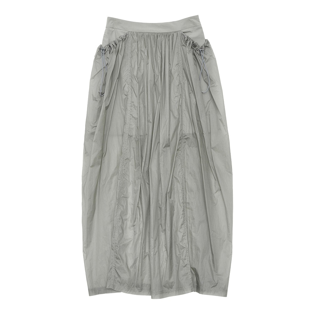 AMOMENTO Layerd Shirring Skirt &quot;Grey&quot; (Women)