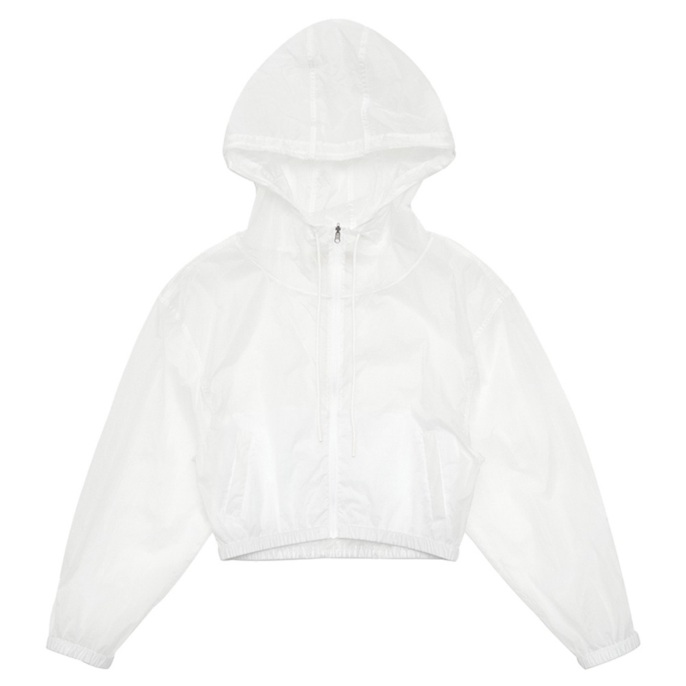 AMOMENTO Reversible Shirring Crop Hooded Jumper &quot;White&quot; (Women)