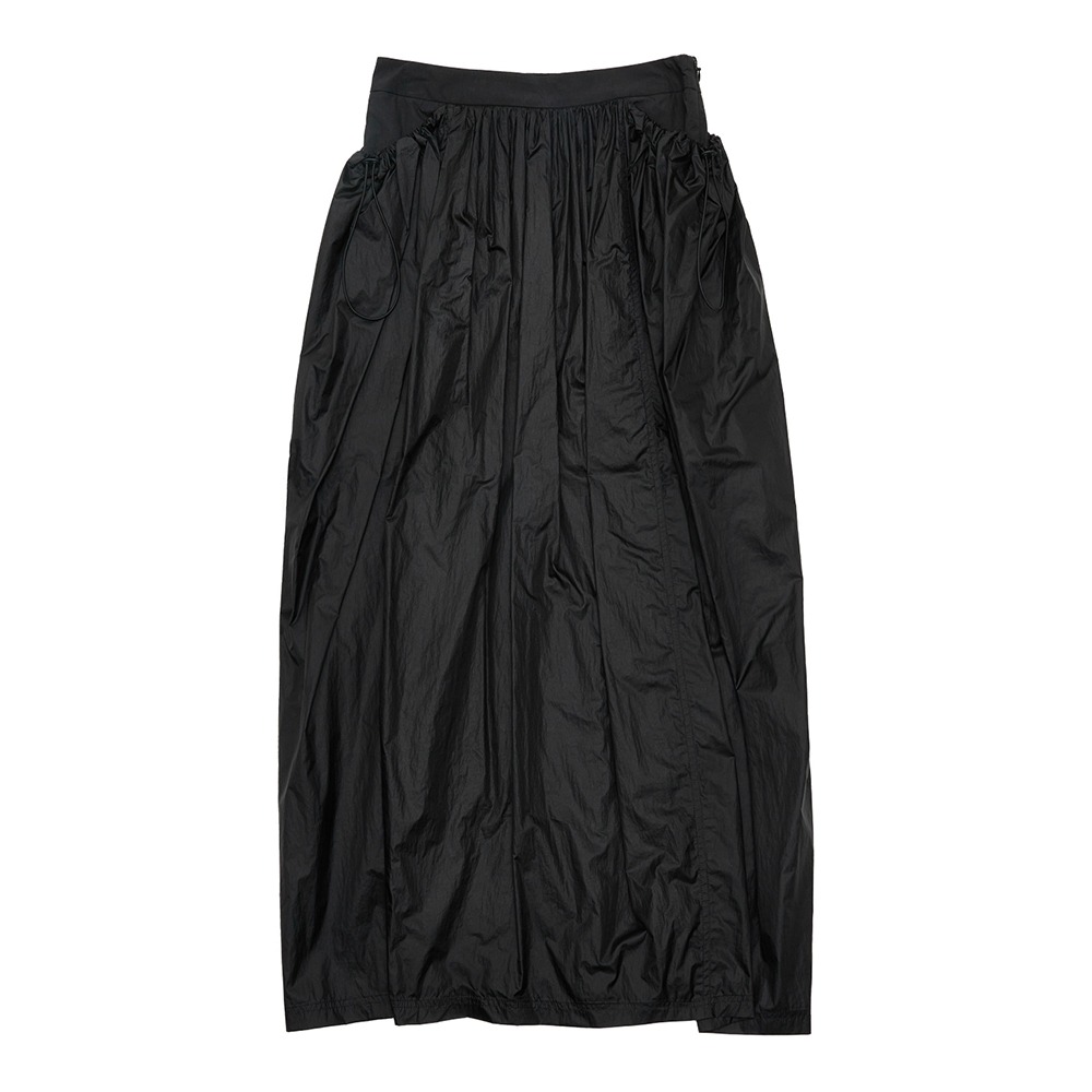 AMOMENTO Layerd Shirring Skirt &quot;Black&quot; (Women)