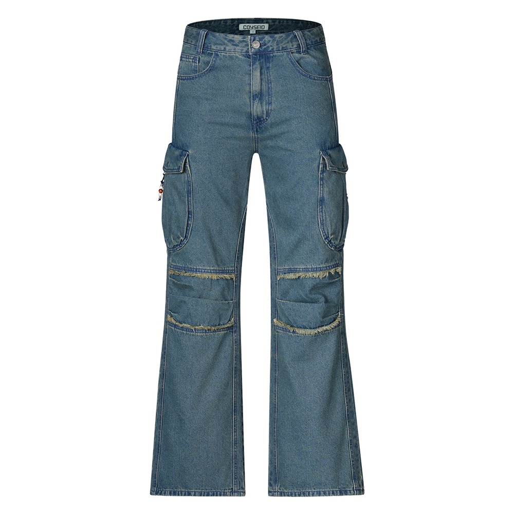 Coyseio Round Pocket Cargo Jeans &quot;Blue&quot;