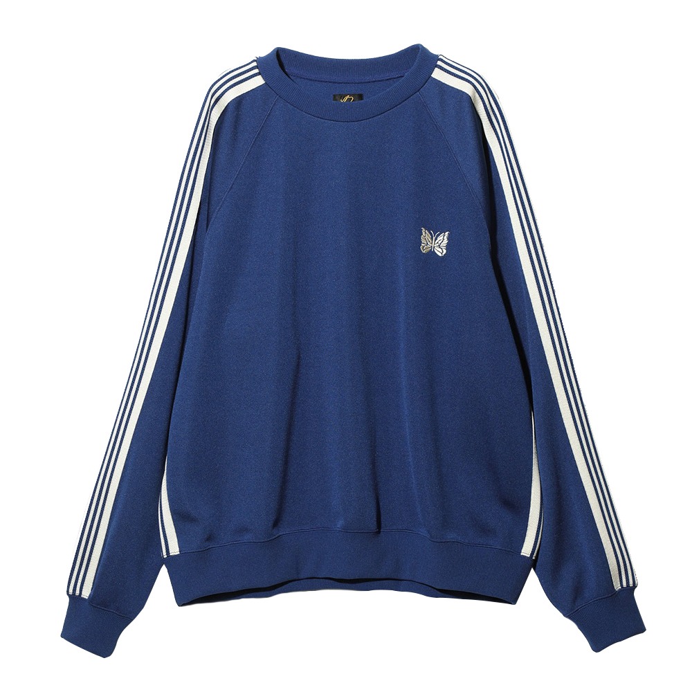 NEEDLES Track Crew Neck Shirt - Poly smooth &quot;C-Royal&quot;