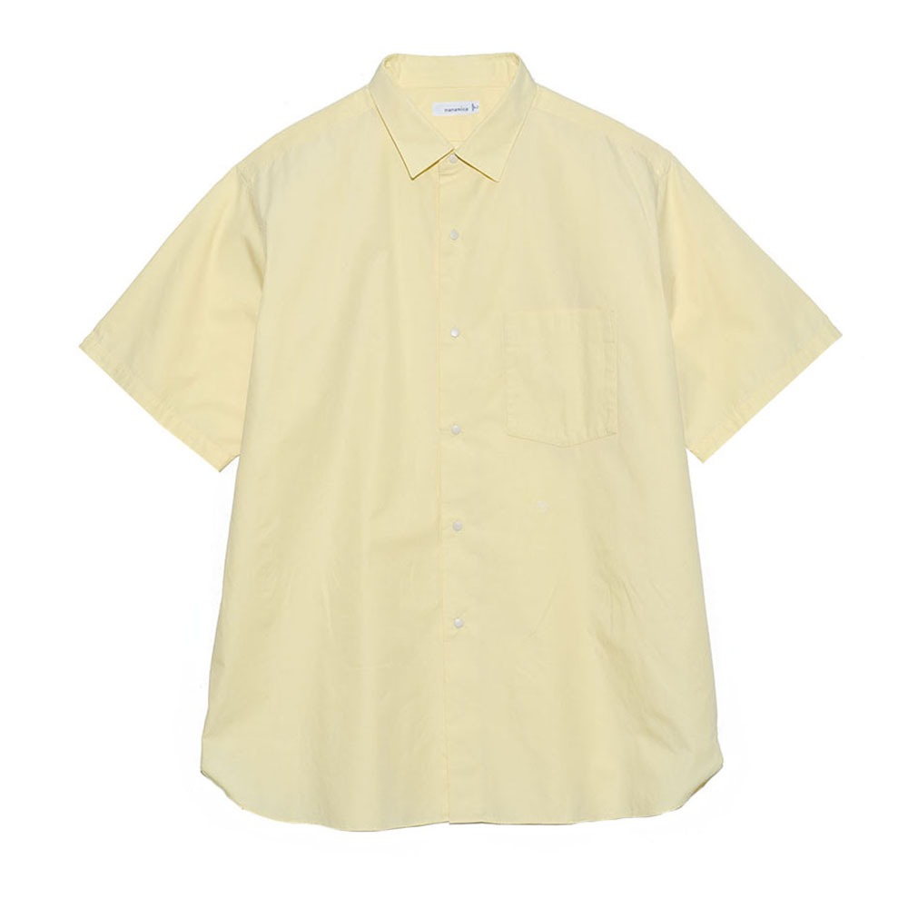NANAMICA Regular Collar Wind S/S Shirt &quot;Light Yellow&quot;