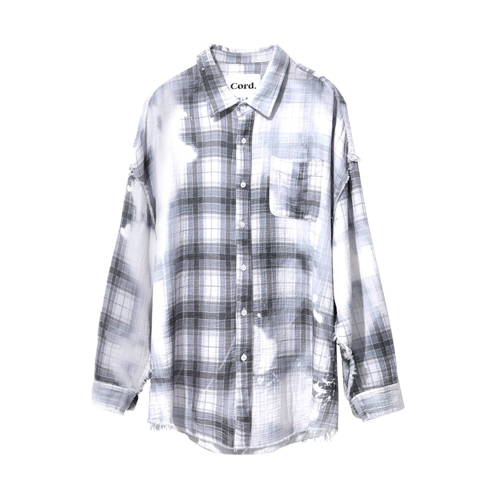Cord Dirty Grunge Washing DTP Check Shirt &quot;Check&quot;
