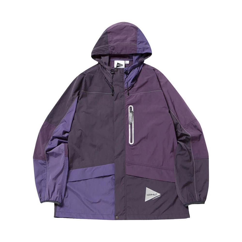 GRAMICCI X AND WANDER Patchwork Wind Hoodie &quot;Multi Purple&quot;