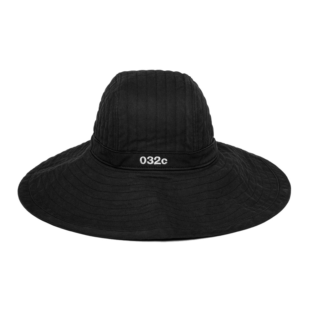 032C The 032c &#039;EURO SUMMER&#039; Hat &quot;Washed Black&quot;