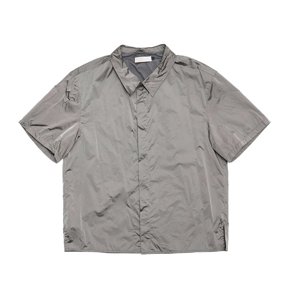 AMOMENTO Nylon Short Sleeve Shirts &quot;Grey&quot; (men)