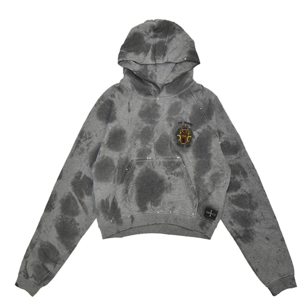 032C &#039;GLOW&#039; Stained Hoodie &quot;Grey Melange&quot;
