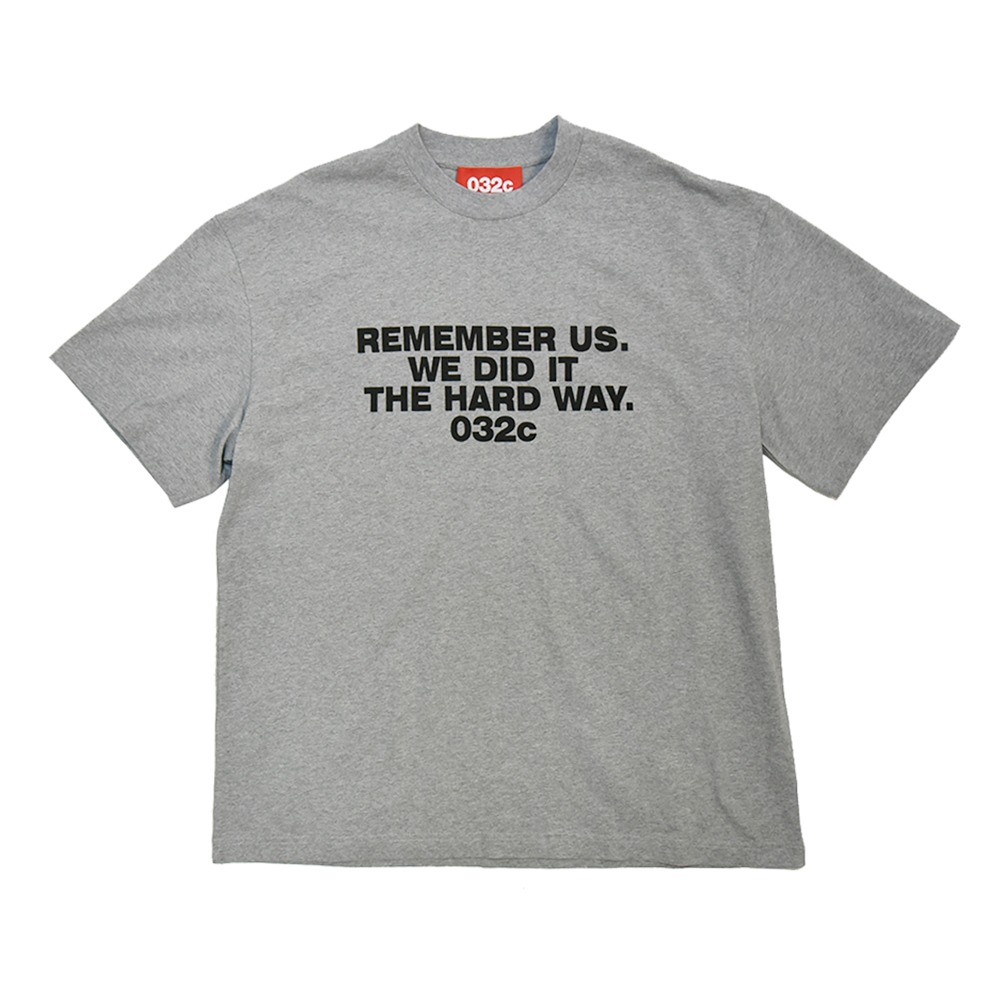 032C &#039;CONSENSUS&#039; American-Cut T-Shirt &quot;Grey Melange&quot;