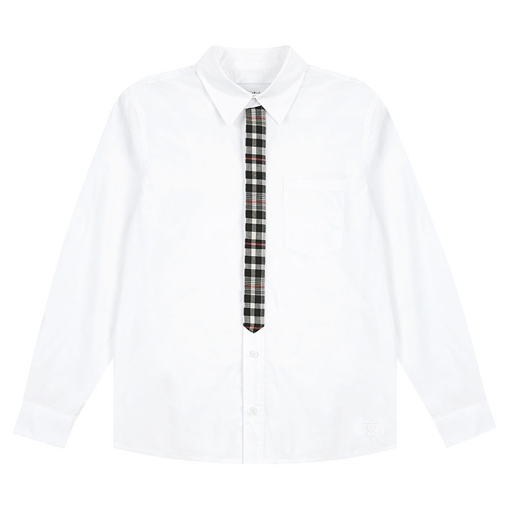 Safarispot Roux Base School Tie Shirts &quot;White&quot;