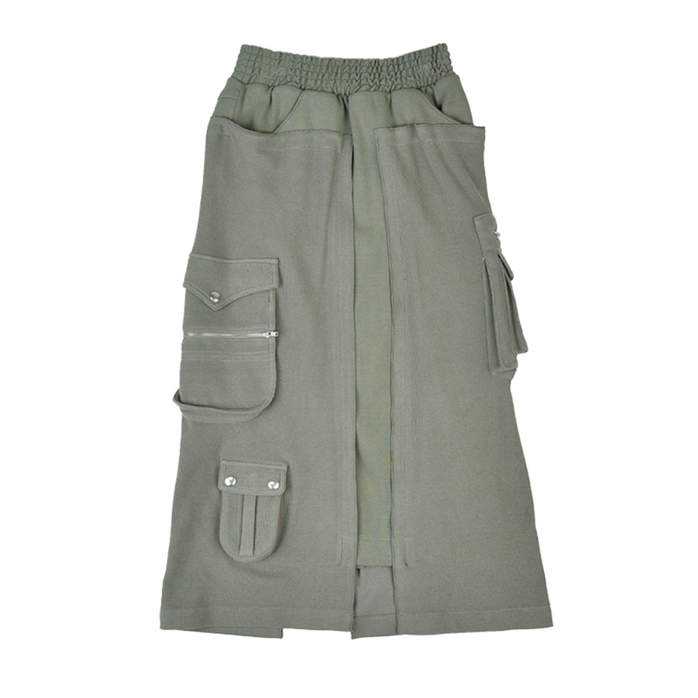 ODLYWORKSHOP Murky Multipocket  Layered Skirt &quot;Khaki&quot;