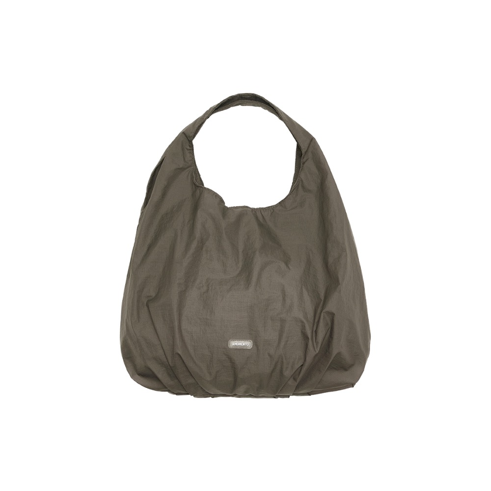 AMOMENTO Ripstop Shirring Bag &quot;Brown&quot;
