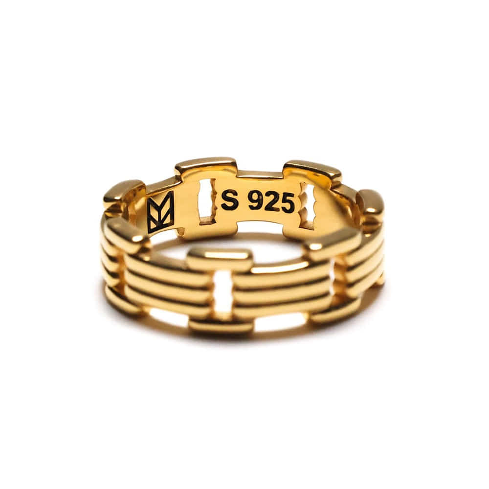 MAPLE Lui Link Ring &quot;14K Gold Plated&quot;
