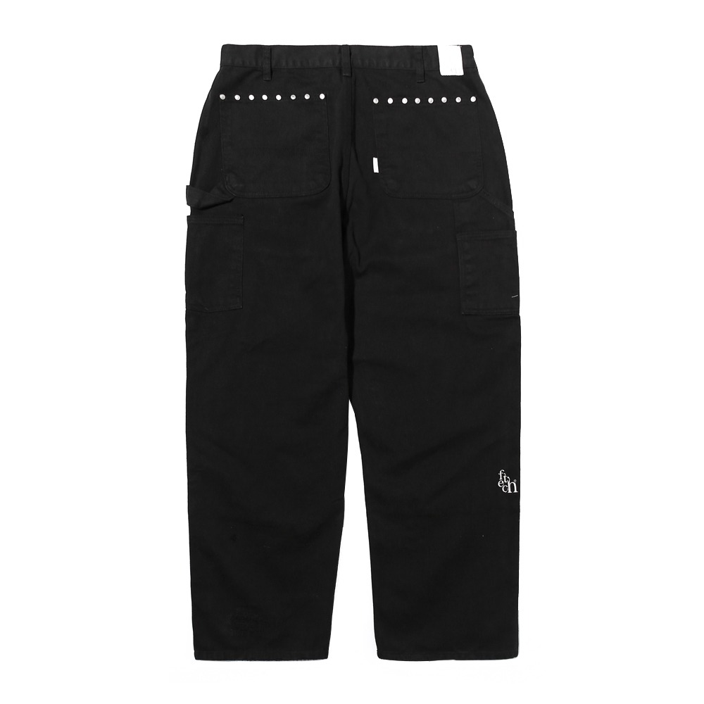 FETCH Studded Double Knee Cotton Work Pants &quot;Black&quot;