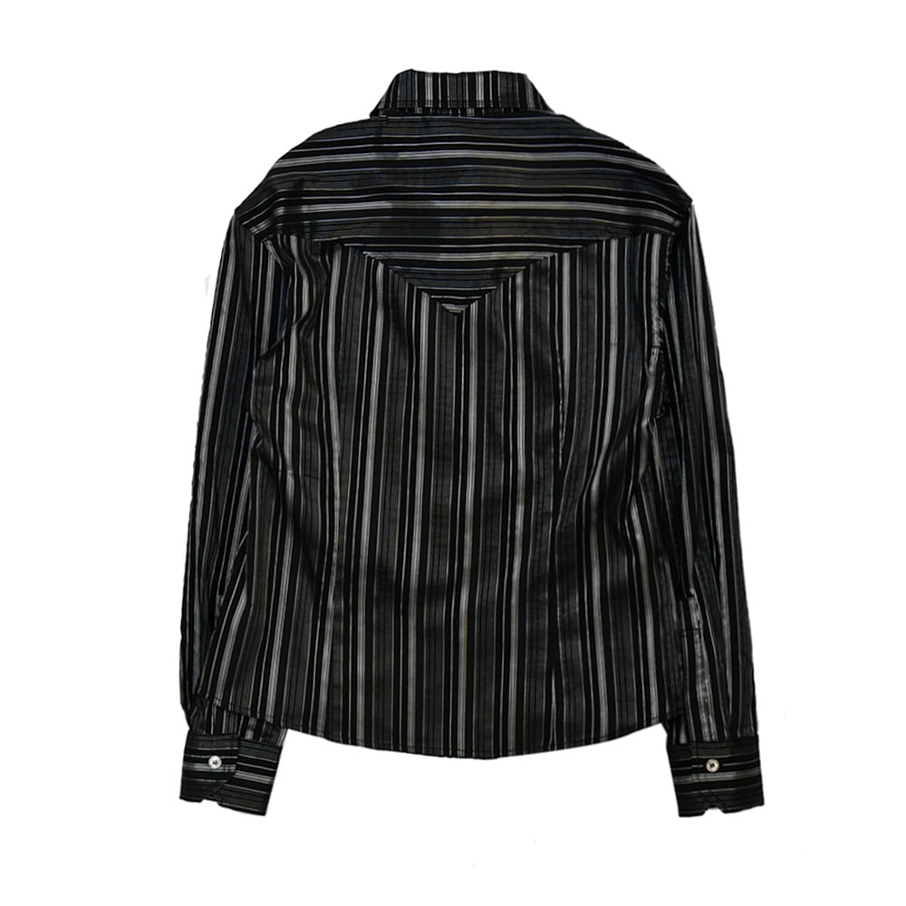 Polysooem Western Glitter Stripe Shirt &quot;Black&quot;