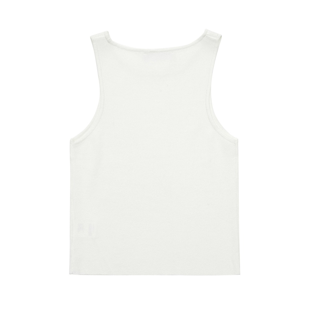 AMOMENTO Cut-Out Sleeveless Top &quot;Ivory&quot; (Women)