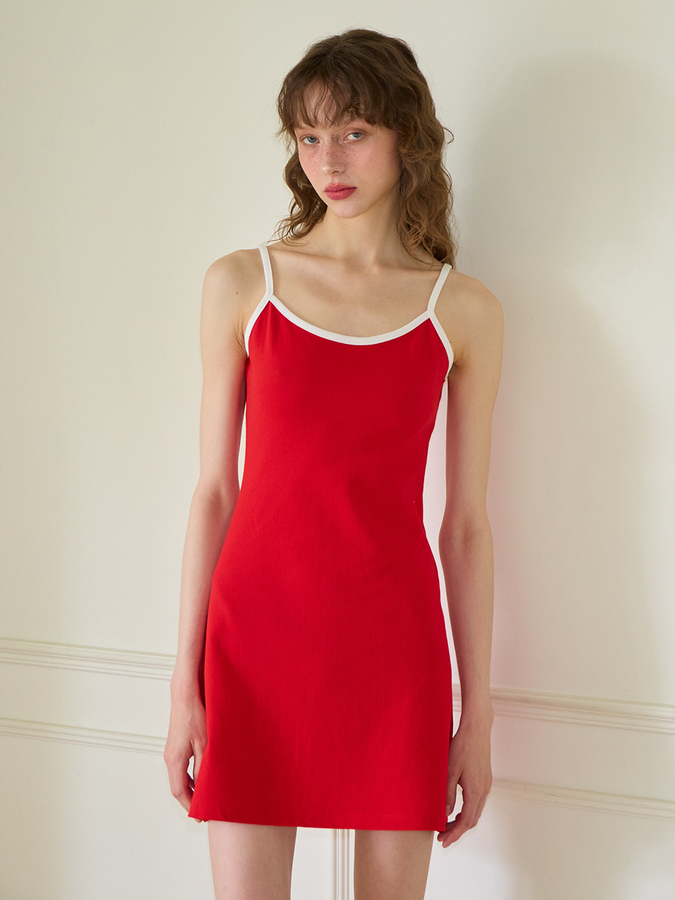 5/23 예약배송 Basic Pique Slip Dress_ Red