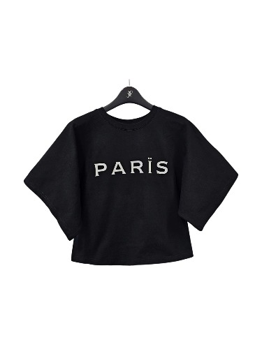 PARIS 와이드 슬리브 허리잘록 티셔츠