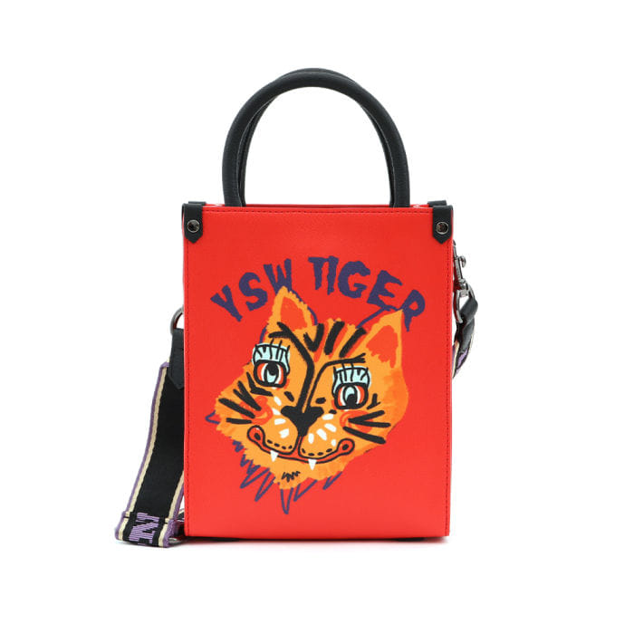 Square Bag S Red Tiger