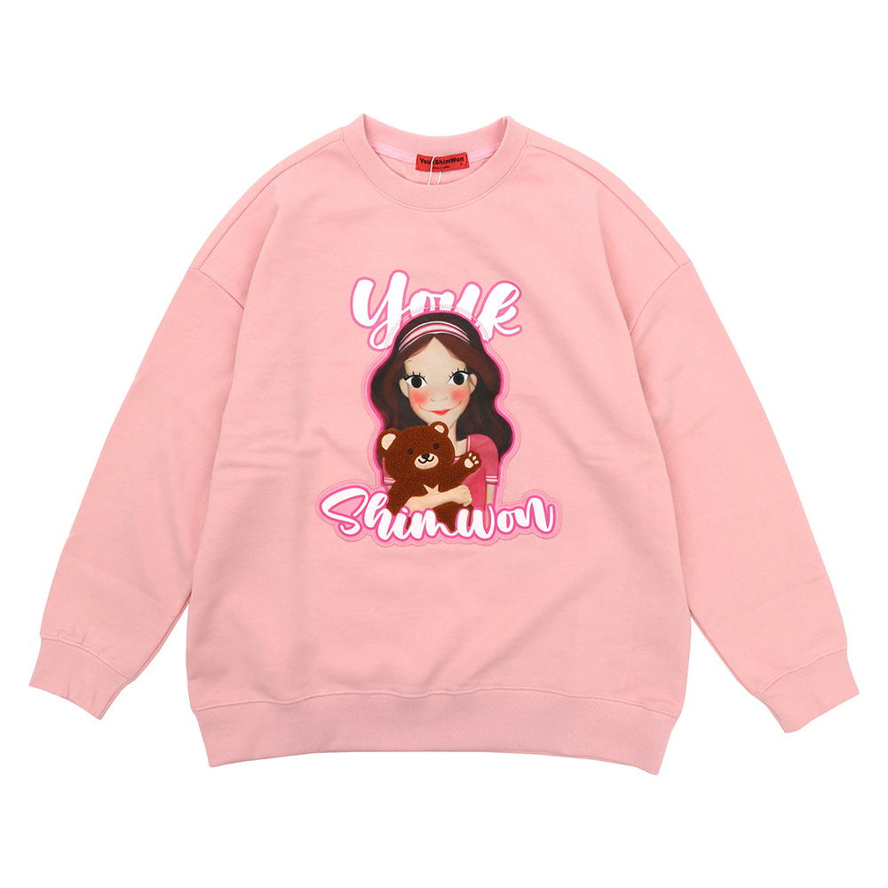 Star Bear Sweatshirt F Pink Luna