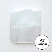 [A7와이드] 6공다이어리 클리어 포토카드 보관 속지 10매 (양면)