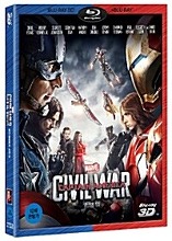 [USED] Captain America: Civil War BLU-RAY 2D &amp; 3D Combo w/ Slipcover