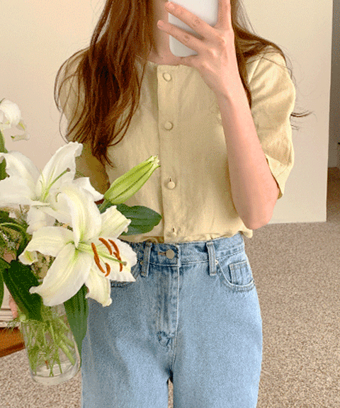 [오늘출발🚚] 리브닝 blouse (linen 100%)