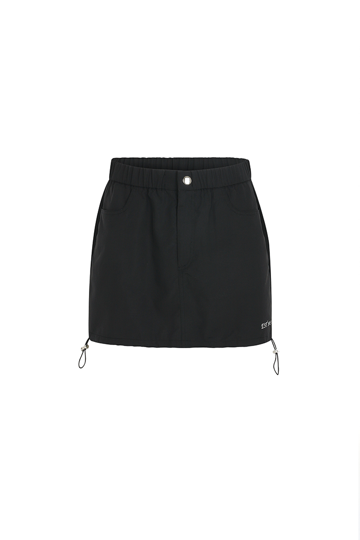 Windbreaker Mini Skirt Black