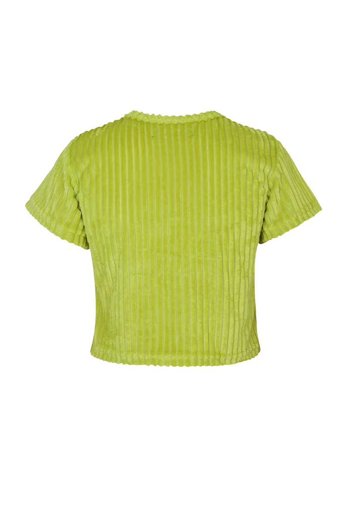 Lime Cardigan with metal