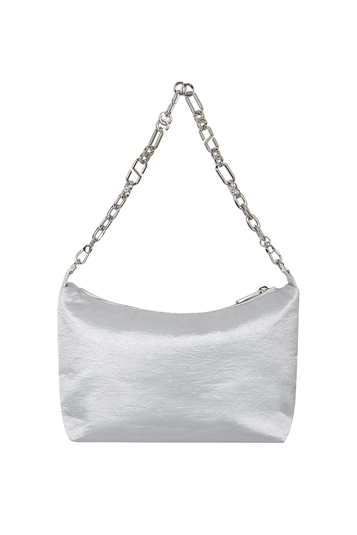 LEEY Plaque Silk Bag Silver
