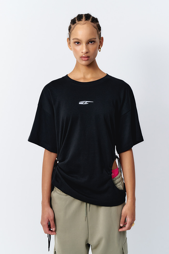 SIDE CUT-OUT TOP BLACK