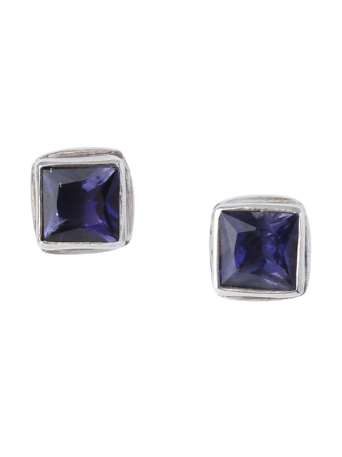2type purple squere earring