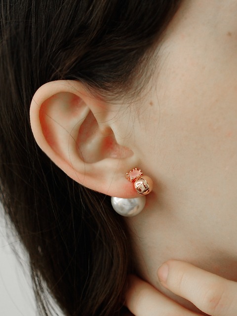 bong bong rose earring
