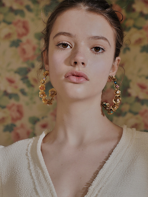 floral que earring(2-color)