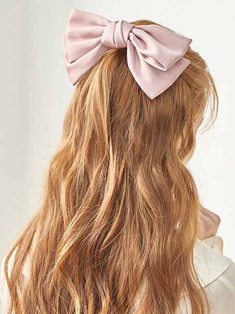 ribbon hair pin - indie pink