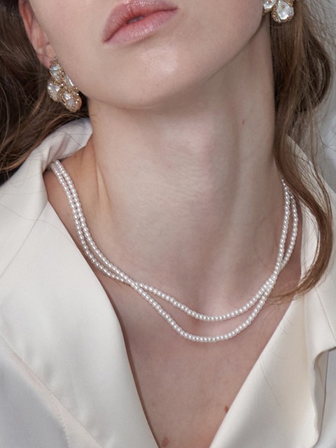 two line pearl necklace